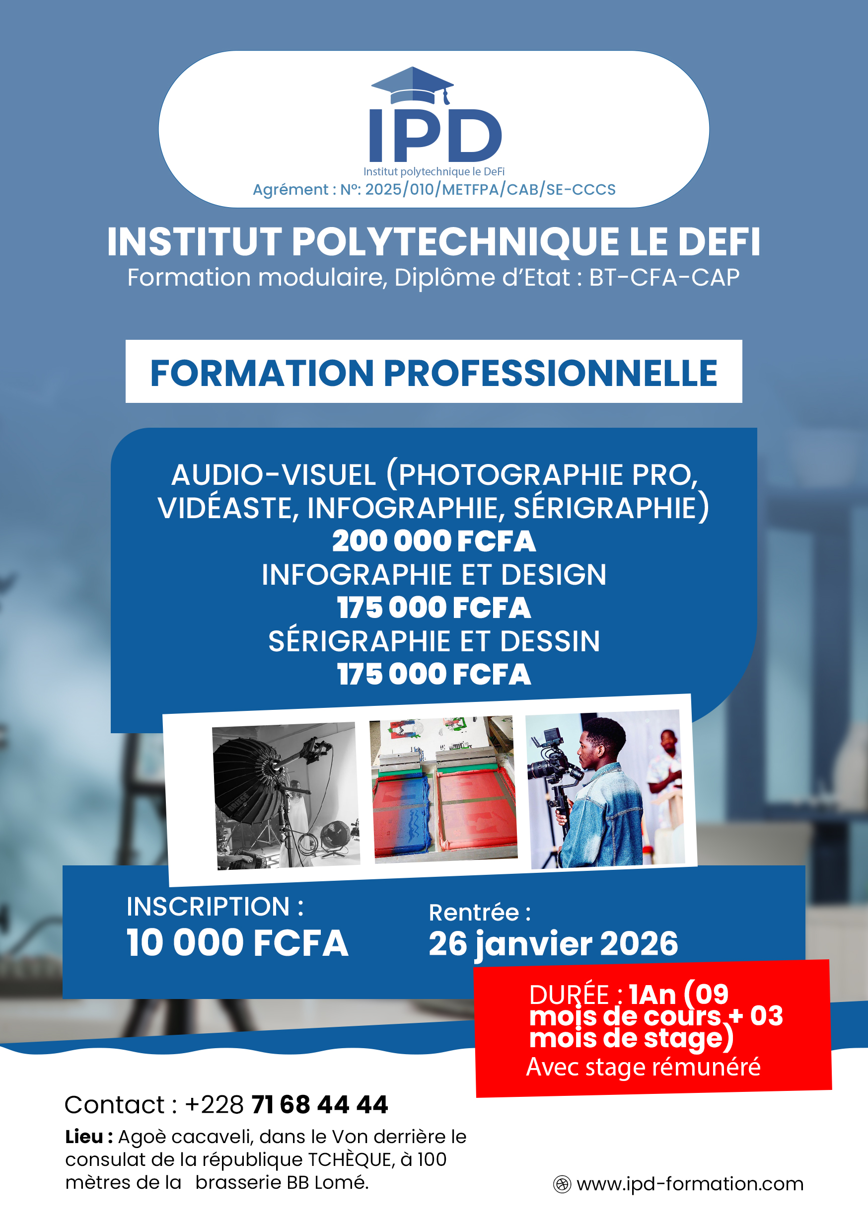 AUDIOVISUEL (Photographie, vidéaste, infographie, sérigraphie)